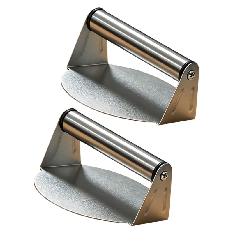 Burger Smasher Smash Burger Press with Smooth Plate Easy Grip Metal Handle gallery