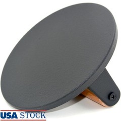 Cast Iron Flat Press Cooking Tool W/ Wooden Handle Easy Clean Ideal Grilling New