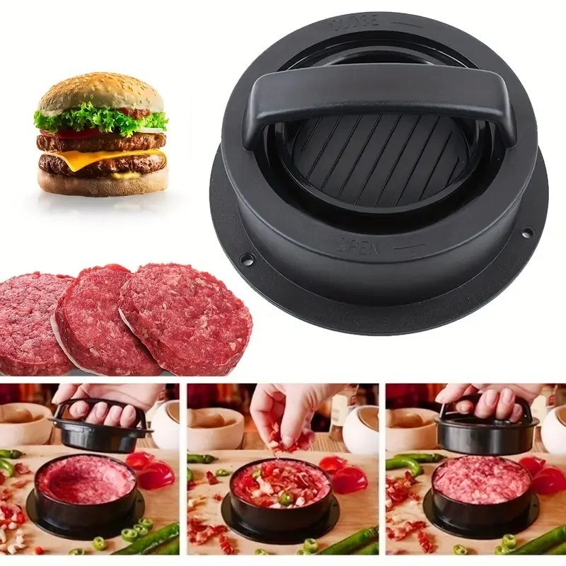 Non Stick Stuffed Burger Press Hamburger Patty Molds Maker Sliders Kitchen BBQ gallery