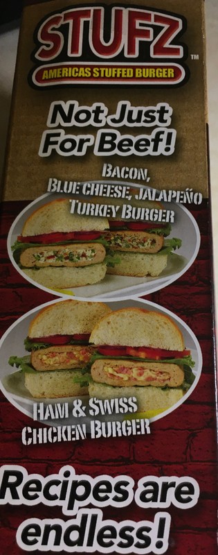 StufZ Burger Press As seen On TV, Make Stuffed Burgers Like a Pro-New Sealed Box gallery