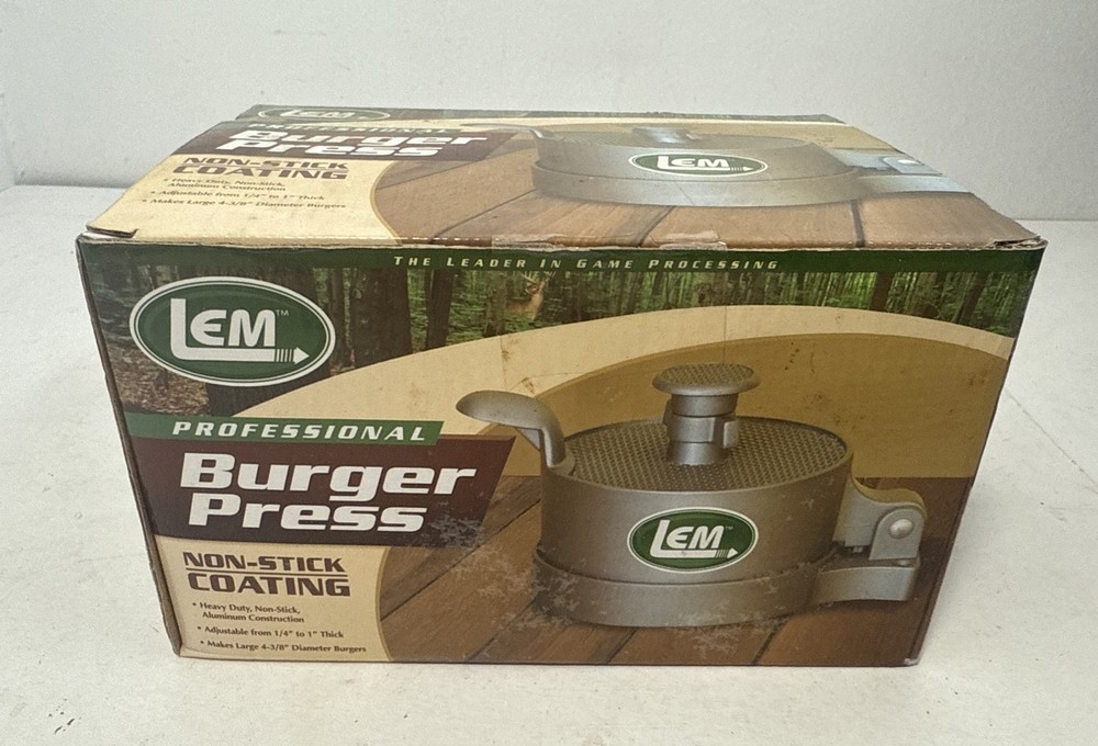 LEM Non-Stick Adjustable Burger Press