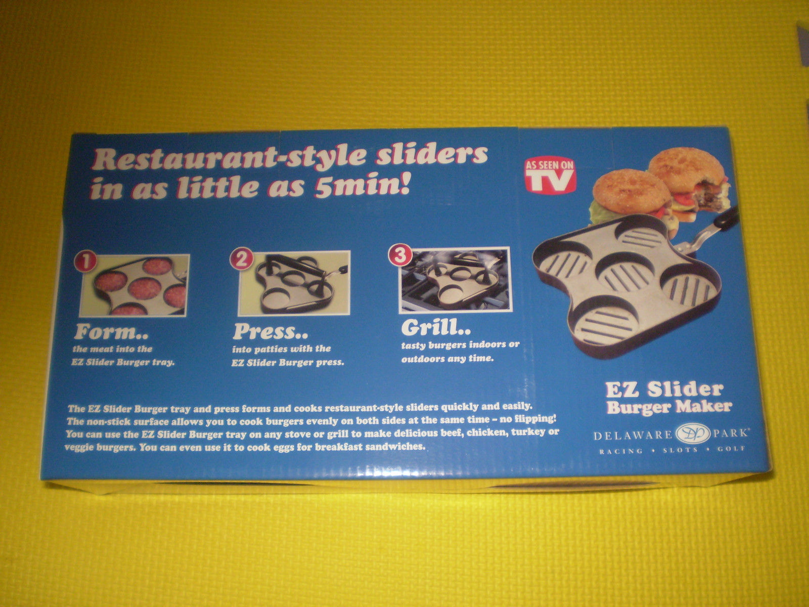 EZ Slider Burger Maker-Delaware Park As Seen on TV-Form, Press, Grill gallery