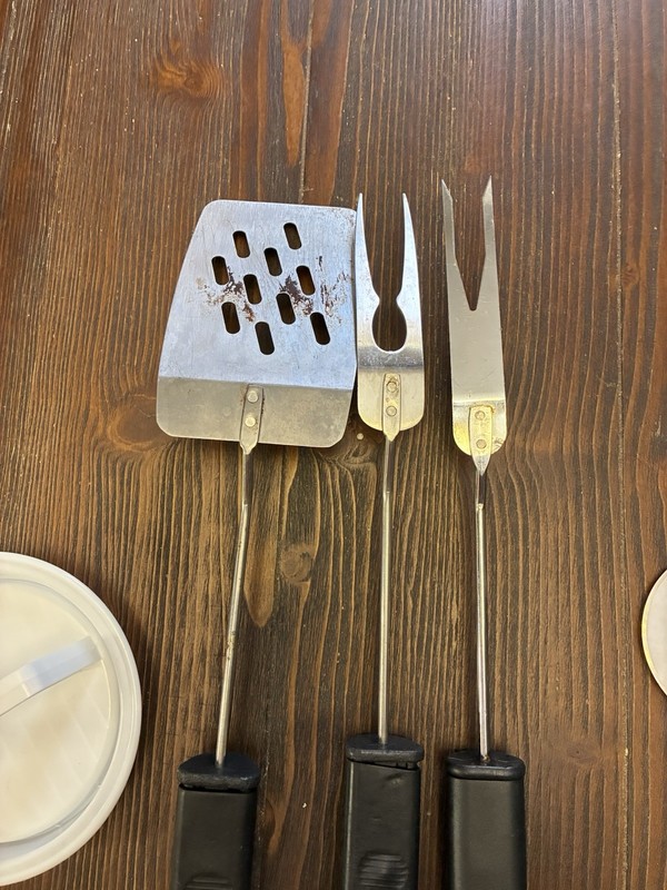 BBQ Grilling Spatula And 2 Forks, Burger Patty Shaper Press, And Pizza Cutter gallery