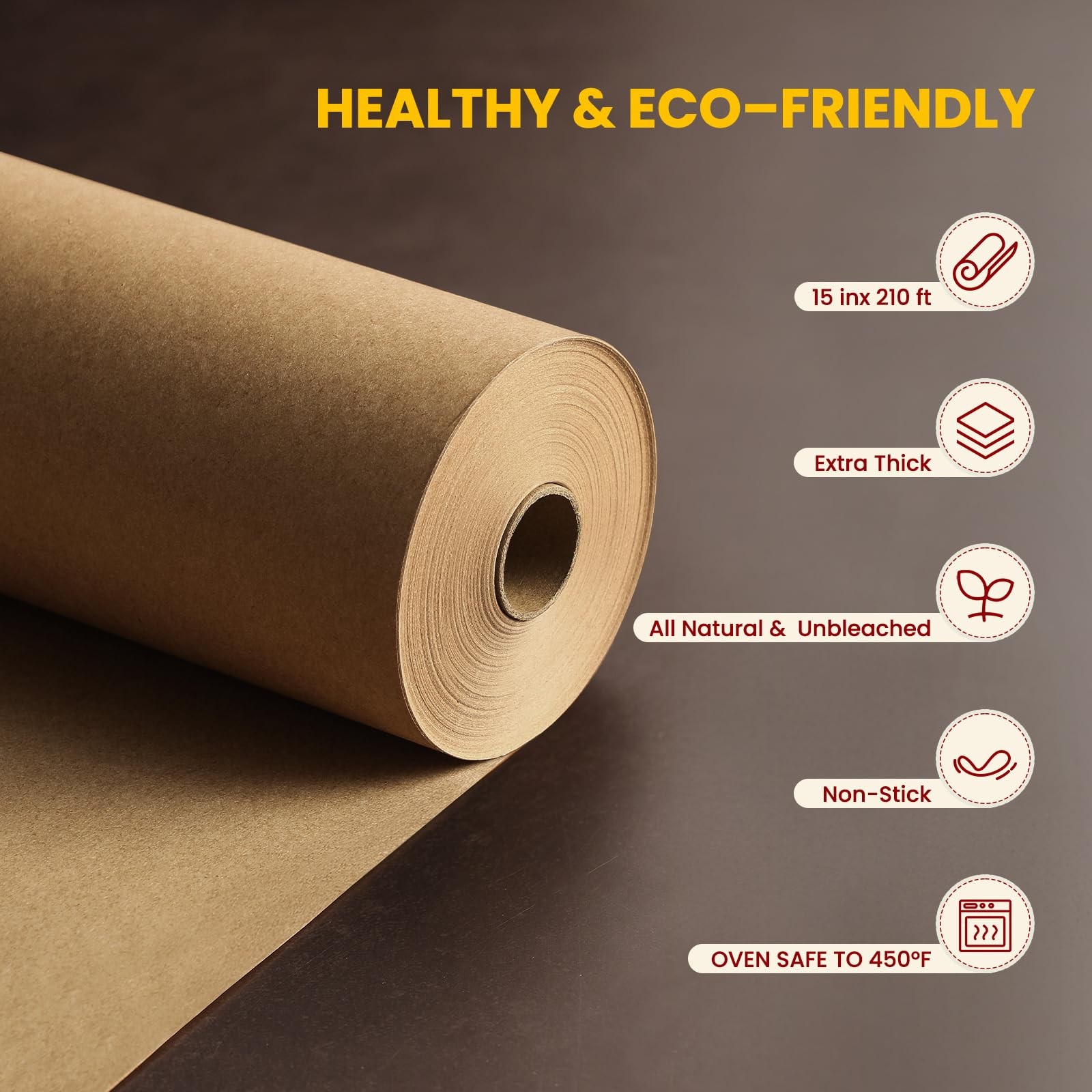 Unbleached 15in x 210ft Parchment Paper Roll for Baking- 15 x 210, gallery