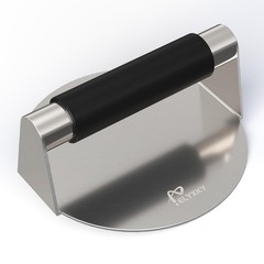 5.5 Inch Burger Press, Food Grade 304 Stainless Steel Hamburger Patty Maker w…