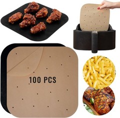 Air Fryer Liners Compatible with Bella, Chefman, Large (7 x 7.4), Brown