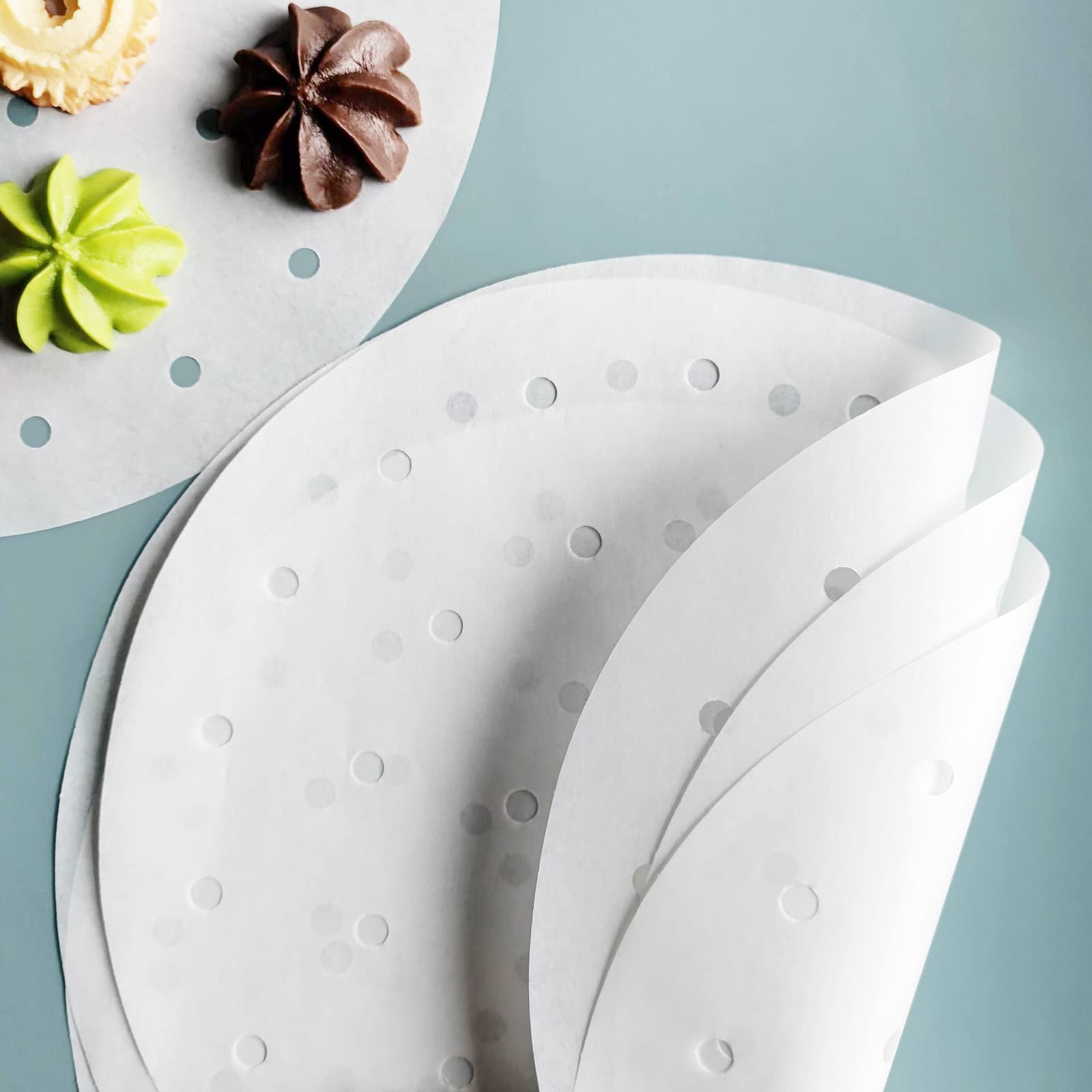 100 PCS Bamboo Steamer Liner, 10" 10 inch x10 x 0.01 inch, ['White'] gallery