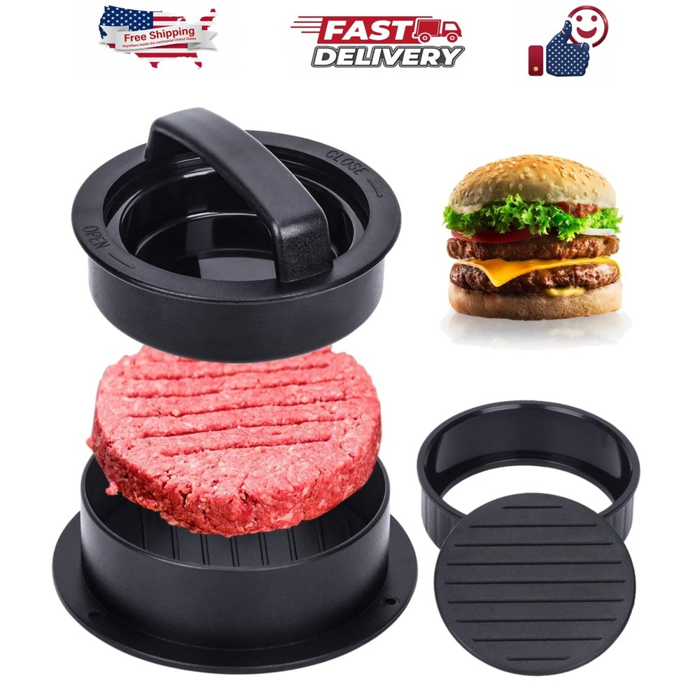Burger Press, Hamburger Press Patty Maker With 100Pcs Hamburger Patty Paper, ...