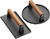 Cast Iron Grill Press 6.9" Round 8.3"x 4.3" Rectangular Burger Press for Griddle gallery