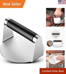 5.5 Inch Non-Stick Smash Burger Press – Perfect for Bacon and Sausage Cooking