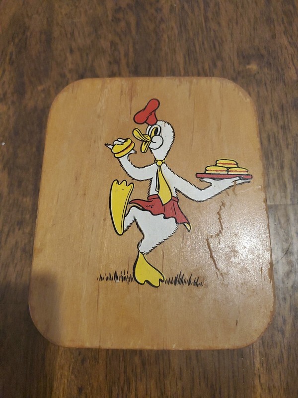 Vintage Wood Hamburger Press Mold Double Sided Mid Century Kitchen Decor RARE gallery