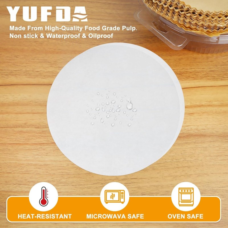 150 Pcs-8 Inch Non-Stick Parchment Rounds, Precut Round 8 Inch, White gallery