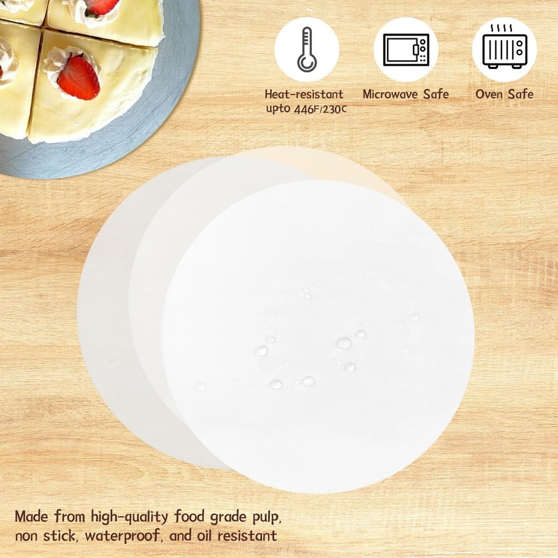 200 Pcs 5.12 Inch Parchment Paper Rounds, Hamburger Patty Inch, White gallery