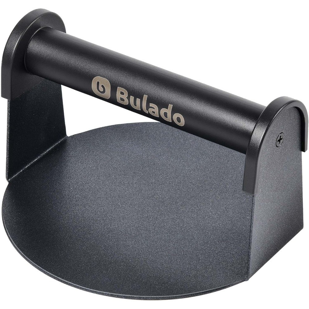 Burger Press, 6'' Round Burger Smasher for Griddle with Heat-Resistant Handle,