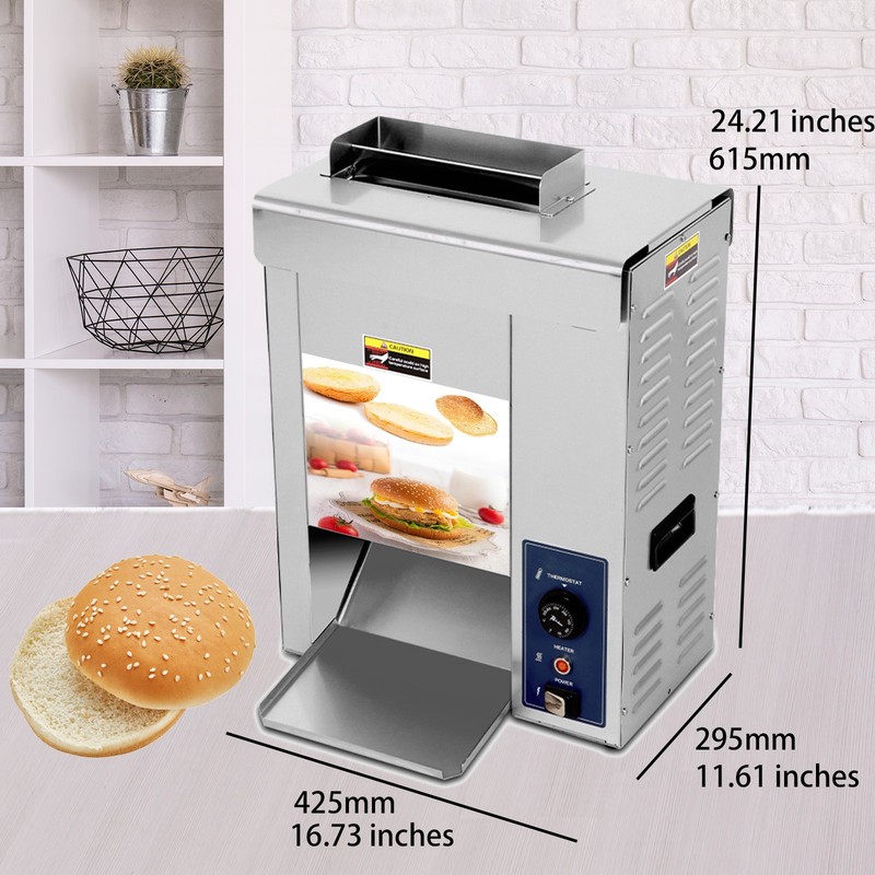 Commercial Automatic Chain Type Bun Toaster, Toast/Bread Baking Heating Machine gallery