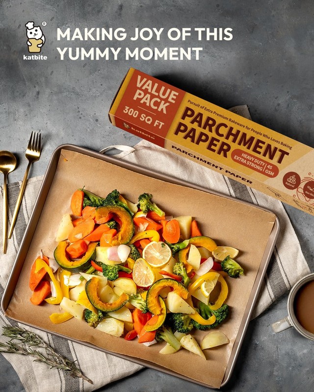 Unbleached Parchment Paper Roll, 15in x 15 in x 242 ft, 15x242-B Non-StickAir Fr gallery