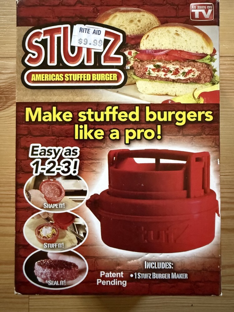 As Seen On TV America's Stuffed Burger STUFZ - New IN BOX - NEVER OPENED