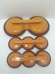Vintage Charcoal Companion Double Hamburger Slider Press Mold 3 Pc Set 2005/08