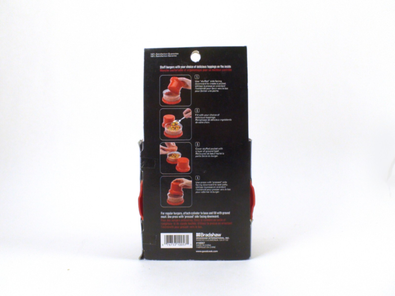 Brand New Cook Stuffed Burger Press Adjustable Size BBQ Beef Patty Red Plastic gallery