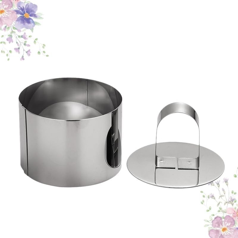 2 Sets Stainless Steel Multi-Function Meat Pie Mold & Hamburger Press Patty gallery