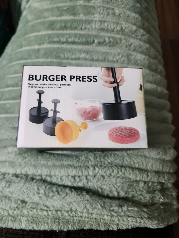 Premium Burger Press Abs PLastic for BBQ and Cooking in the color Gray