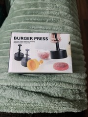 Premium Burger Press Abs PLastic for BBQ and Cooking in the color Gray