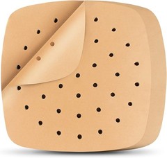 Air Fryer Liners, 200Pcs Square, 8.5 Inch 200 Count (Pack of 1), Unbleached