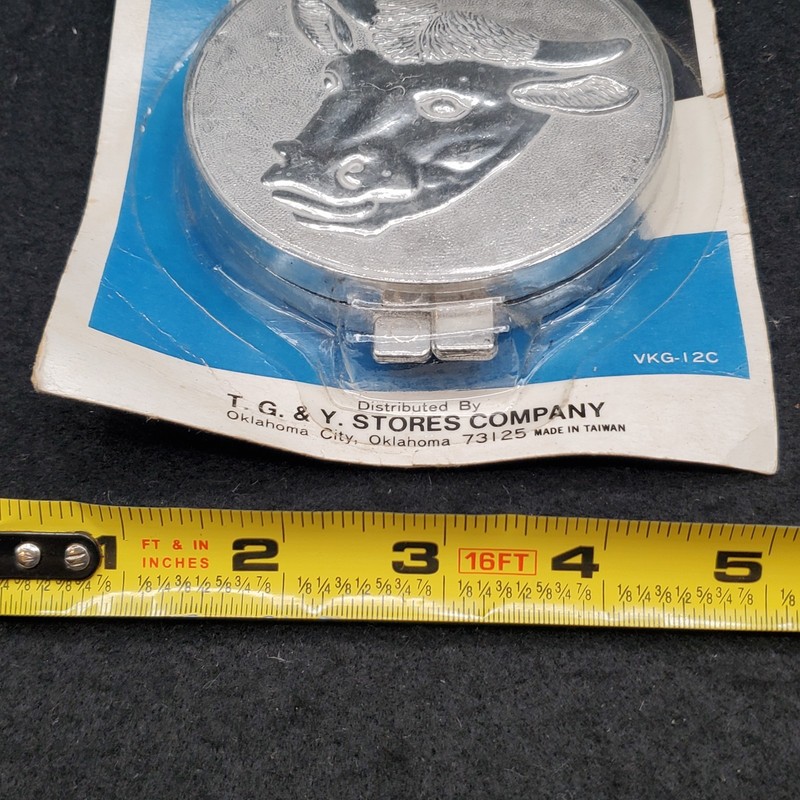 Vintage Hamburger Press Cow Steer Mold TG&Y Aluminum Farmhouse 3.5" NEW gallery