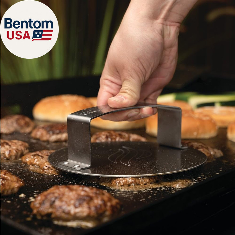Smash & Sear Press – Smash Burger Tool for Griddle, Grill, Hamburger, Meat, Pani gallery