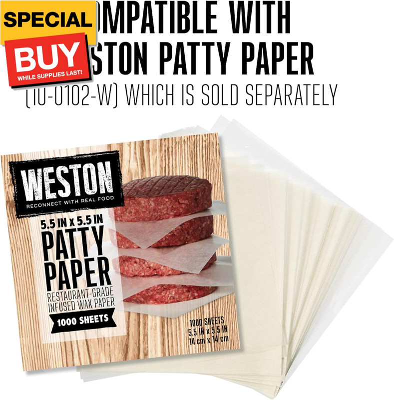 Burger Press, Makes 4 1/2" Diameter Patties for Hamburger, Crab Cakes, Sausage, gallery
