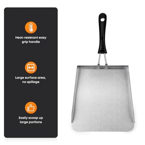 Stainless Steel Griddle Mover Smash Burger Food Shovel Grill Spatula Great gallery