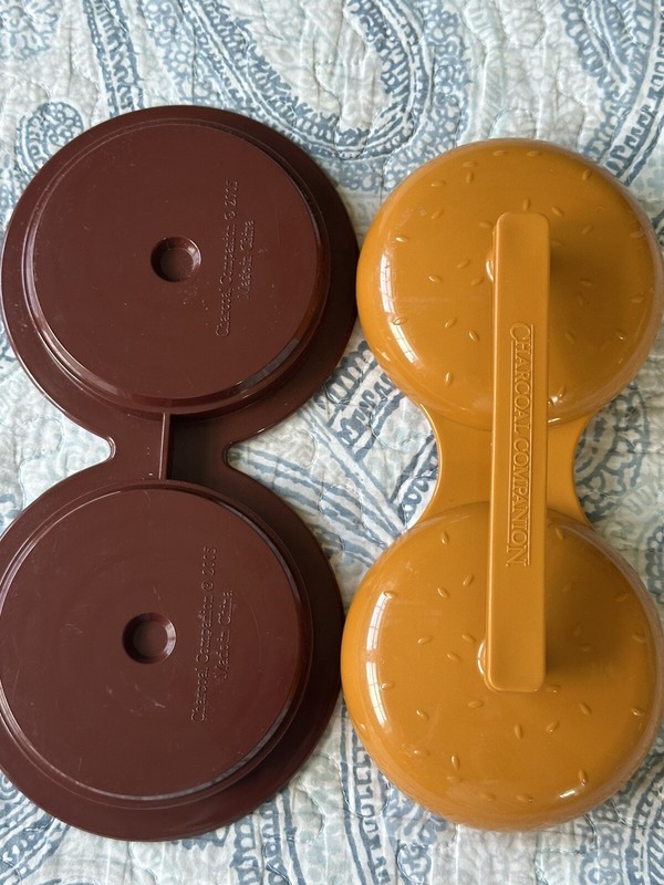 Vintage Charcoal Champion Dual Hamburger Press /Mold Burger Grill Prep 2005 gallery