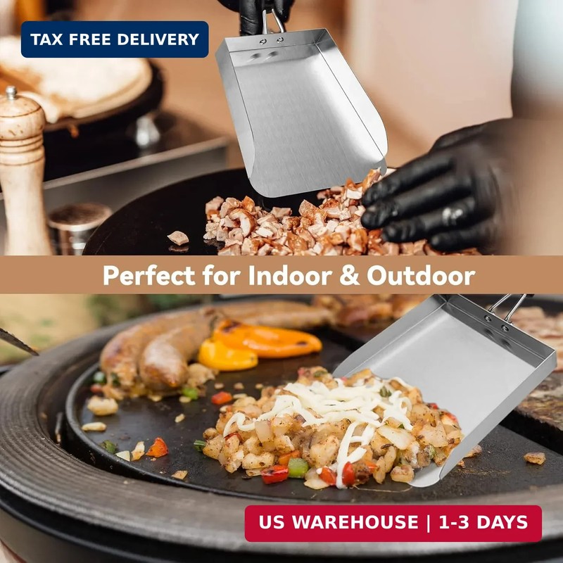 Stanbroil 2 Pack Smash Burger Spatula, Stainless Steel Griddle Food Mover, Large gallery