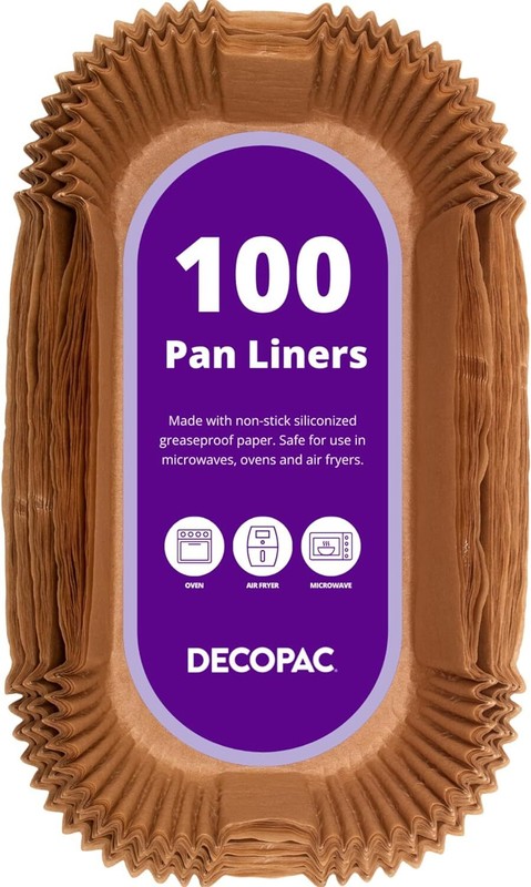 DecoPac 2lb Loaf Pan Liners, 100 Pack, Non-Stick Siliconized 2lb, Natural gallery