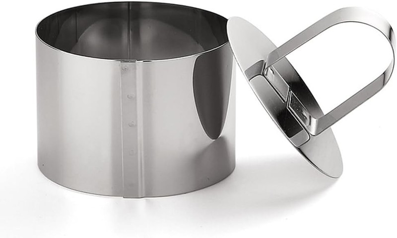 2 Sets Stainless Steel Multi-Function Meat Pie Mold & Hamburger Press Patty gallery