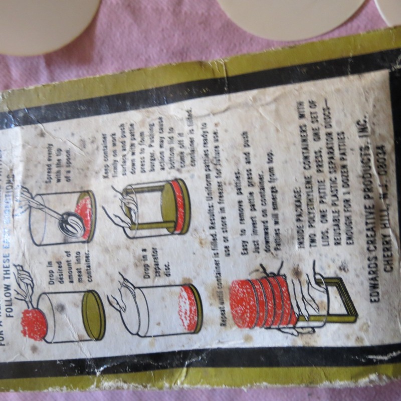 Vintage Burger Maker/Press w/Storage Container Hamburger Patty Maker 3# Capacity gallery