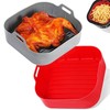 Foopama Air Fryer Silicone Liners, Pot 2 Pcs 7.5inch-2PCS, Silicone-Square gallery