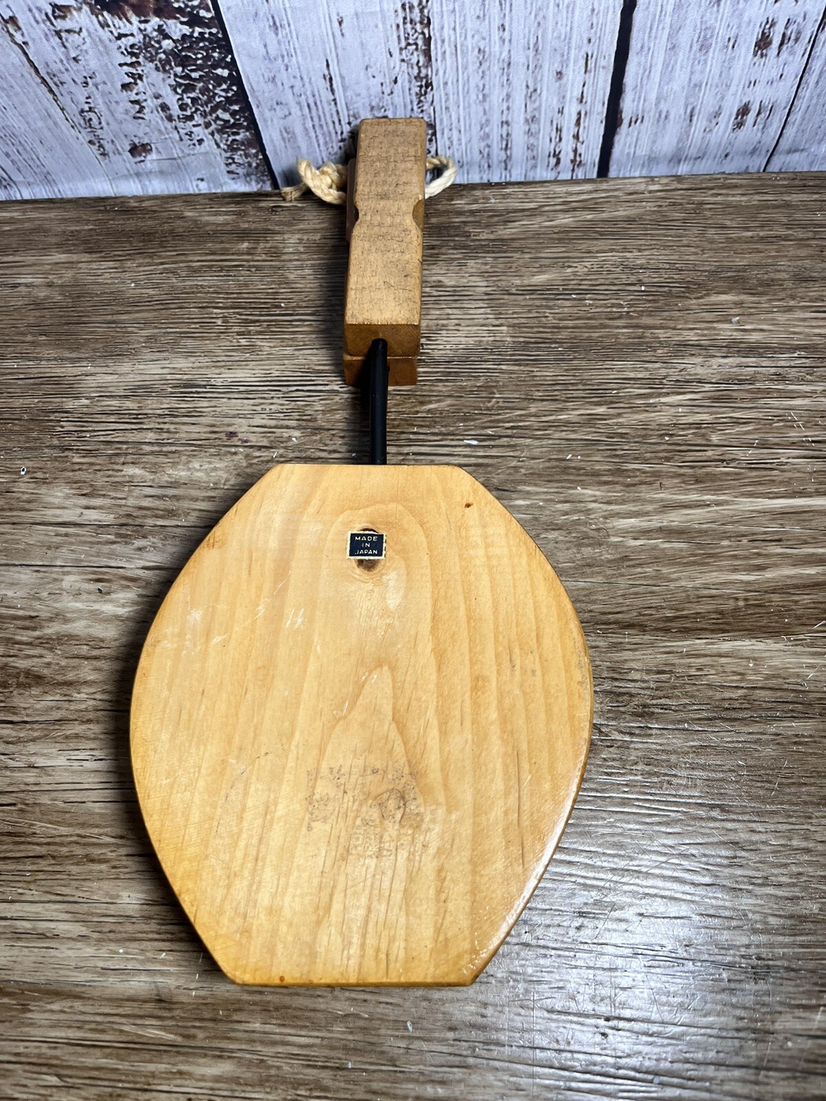 Vintage Wooden Hamburger Patty Press W/ Handles COME AND GET IT Painted Grill gallery
