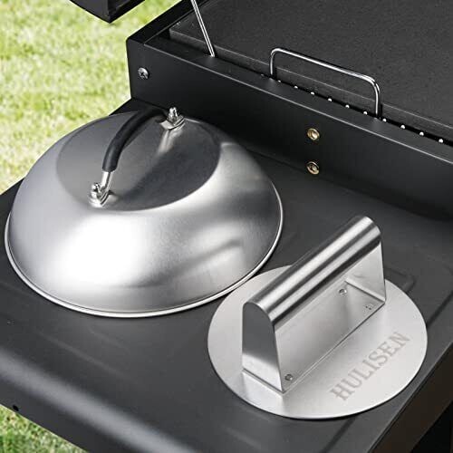 Cheese Melting Dome & Smashed Burger Press 9 Inch Heavy Duty Round Basting Cover gallery