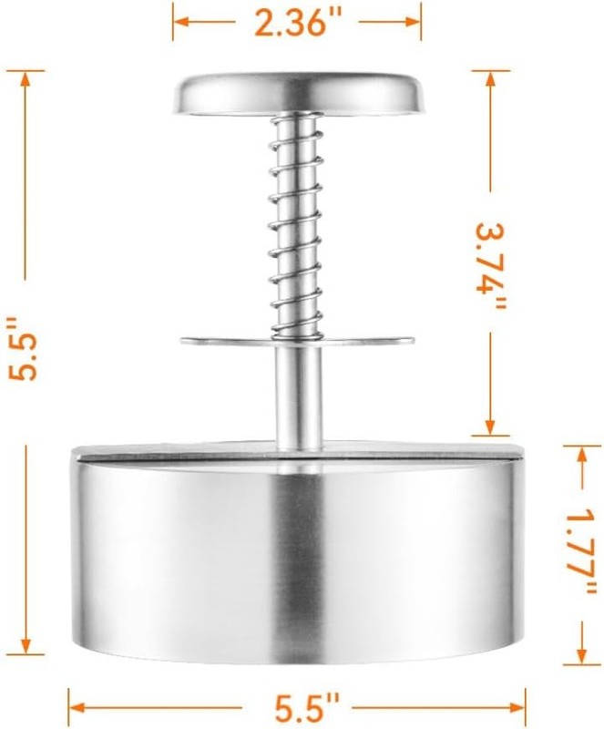 304 Stainless Steel Burger Press Hamburger Patty Maker Heavy Duty Stainless gallery
