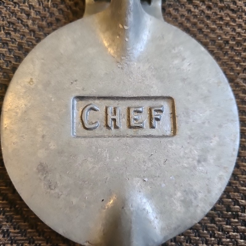 Vintage Hamburger Press Chef Die Cast Aluminum Sears Retro Kitchen 9x5" gallery
