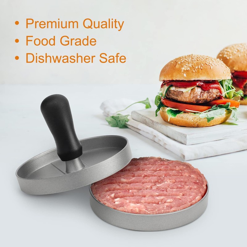 Burger Press with 150 Patty Paper,Non-Stick Hamburger Patty Maker with Wax Paper gallery