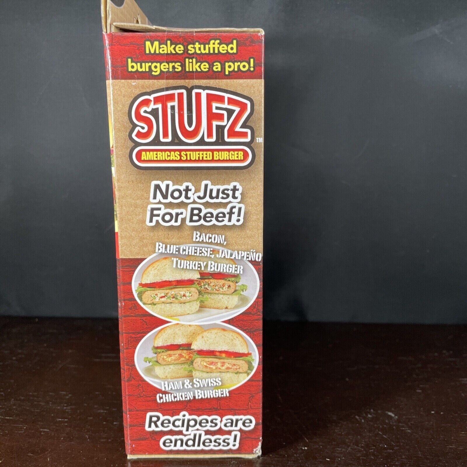 Stufz Americas Stuffed Burger Maker Press As Seen on TV 1 Burger Maker n Box NOS gallery