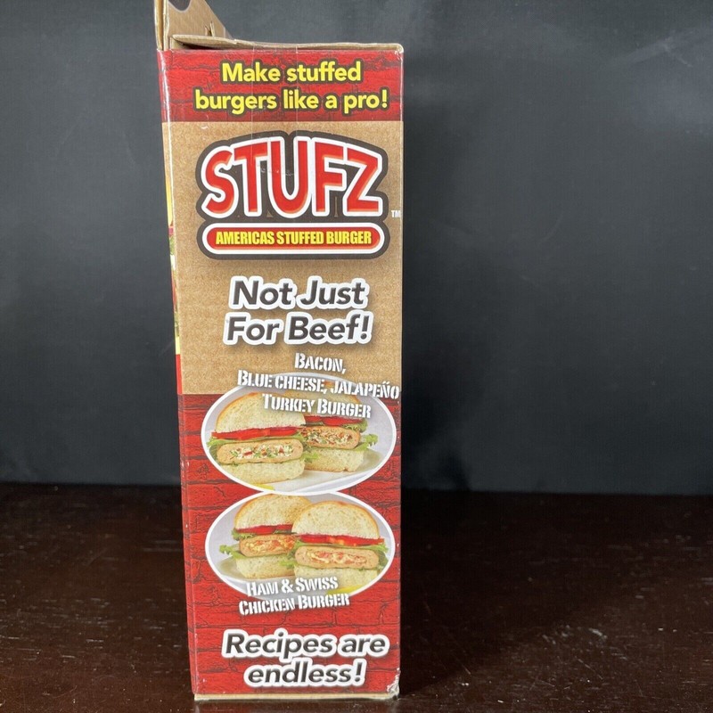 Stufz Americas Stuffed Burger Maker Press As Seen on TV 1 Burger Maker n Box NOS gallery