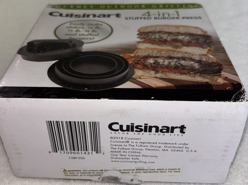 Cuisinart 4 in 1 Burger Press - Stuffed Sliders Regular Burgers gallery