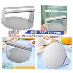 Stainless Steel Smash Burger Press,6.3 Inch Round Grill Press, Smashed Hamburger