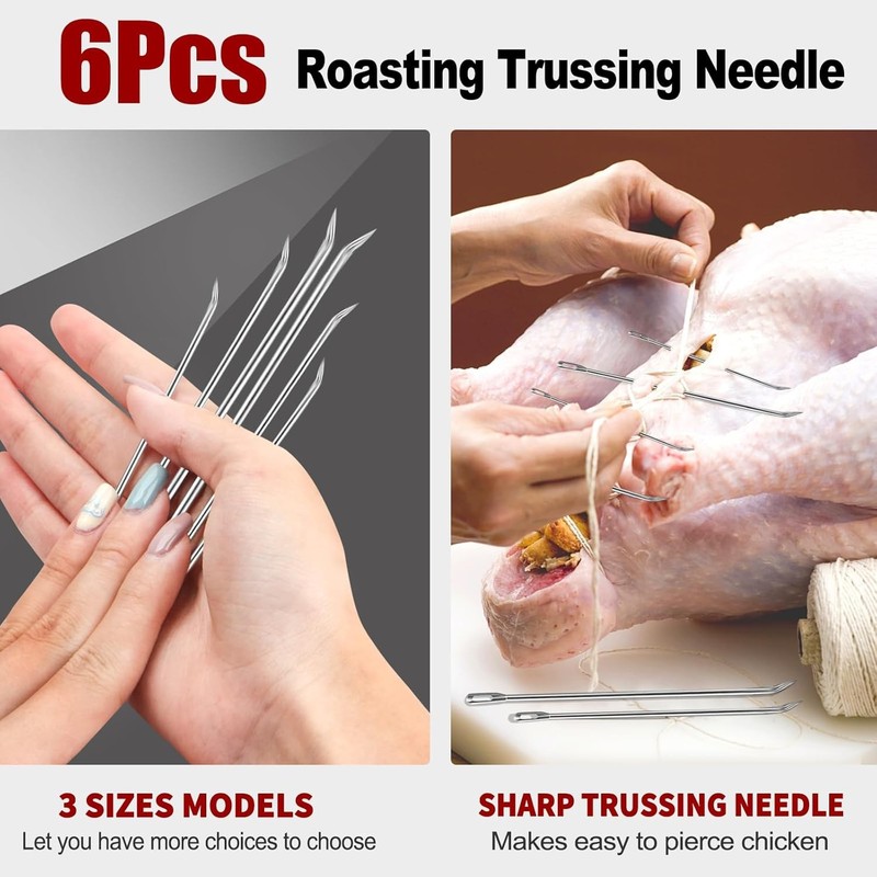 Ofargo Meat Trussing Needles, Roasting Needles for Lacing Clear gallery