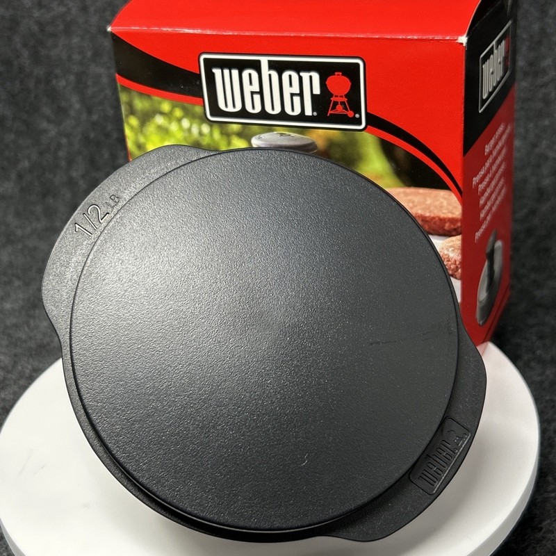 Weber Original Burger Press 6483 Boxed Black Handle 1/4 & 1/2 lb Patty Maker New gallery