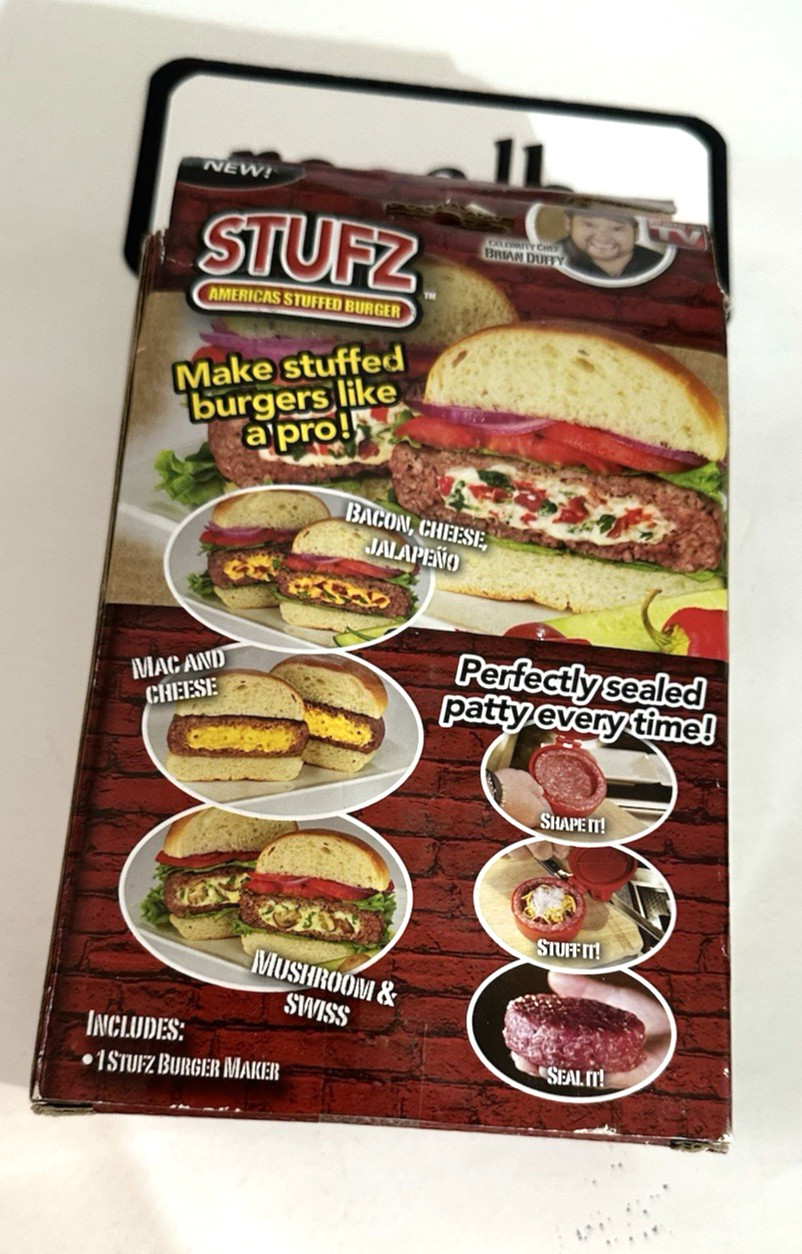 Stufz Stuffed Burger Press - Hamburger Patty Maker - As Seen On TV New Old stock gallery