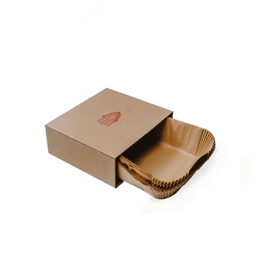 BakeBarn 8 Inch Square Pre-Formed Parchment Paper, Plastic 8" Square, Wood